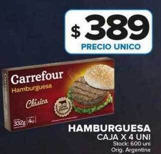 Carrefour Maxi Hamburguesa caja oferta