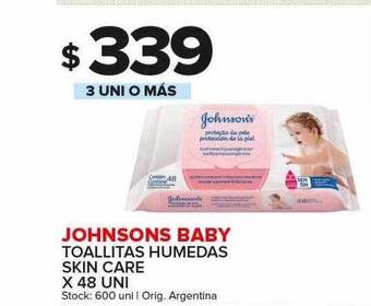 Carrefour Maxi Johnsons baby toallitas humedas skin care oferta