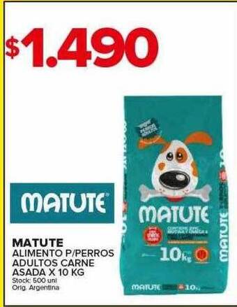 Carrefour Maxi Matute alimento p perros adultos carne asada oferta