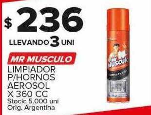 Carrefour Maxi Mr musculo limpiador p hornos aerosol oferta