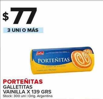 Carrefour Maxi Porteñitas galletitas vainilla oferta