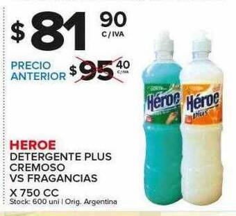 Carrefour Maxi Heroe detergente plus cremoso vs fragancias oferta