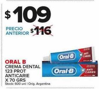 Carrefour Maxi Oral b crema dental 123 prot anticarie oferta
