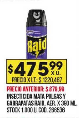 Coto Insecticida mata pulgas y garrapatas raid oferta