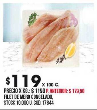 Coto Filet de mero congelado oferta