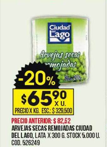 Coto Arvejas secas remojadas ciudad del lago oferta