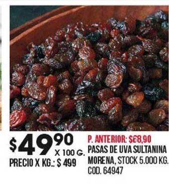 Coto Pasas de uva sultanina morena oferta