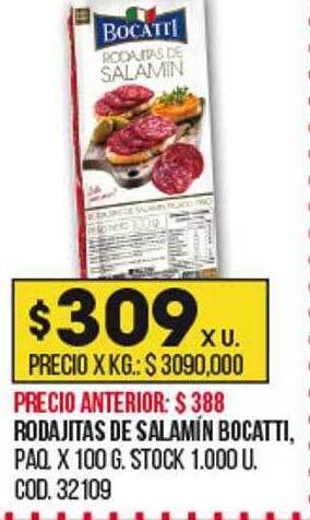 Coto Rodajitas de salamin bocatti oferta