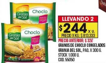 Coto Granos de choclo congelados granja del sol oferta