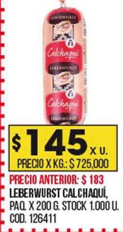 Coto Leberwurst calchaqui oferta