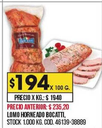 Coto Lomo horneado bocatti oferta