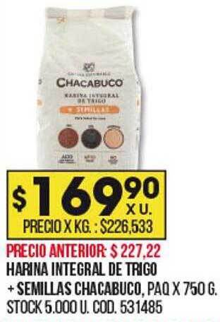 Coto Harina integral de trigo + semillas chacabuco oferta
