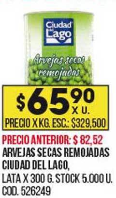 Coto Arvejas secas remojadas ciudad del lago oferta
