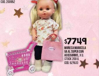 Coto Muñeca maricela va al super con accesorios oferta