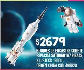 Coto Bloques de encastre cohete espacial saturno 167 piezas oferta