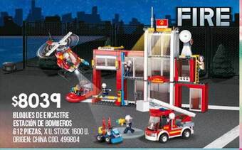 Coto Bloques de encastre estación de bomberos 612 piezas oferta