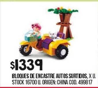 Coto Bloques de encastre autos surtidos oferta