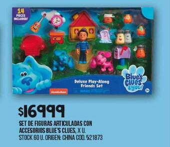 Set de figuras articuladas con accesorios blue's clues