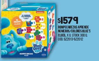 Rompecabezas aprende números colores blue's clues