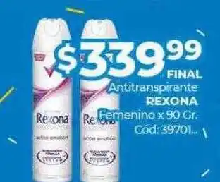 Diarco Antitranspirante rexona femenino oferta