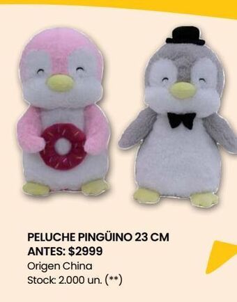 Changomas Peluche pingüino 23 cm oferta