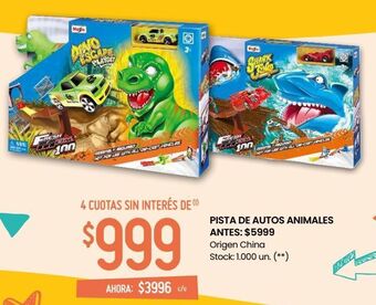Changomas Pista de autos animales oferta