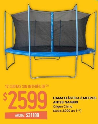 Changomas Cama elástica 3 metros oferta