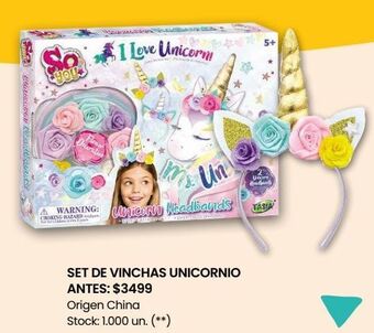 Changomas Set de vinchas unicornio oferta