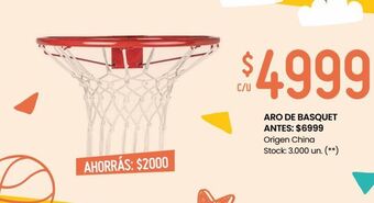 Changomas Aro de basquet oferta