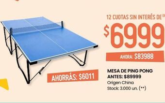 Changomas Mesa de ping pong oferta