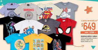 Changomas Remeras niños y niñas oferta