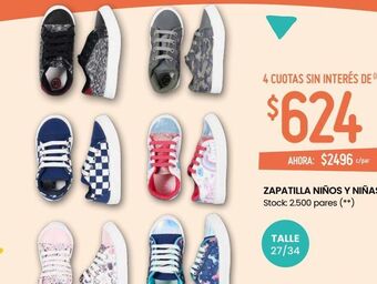 Changomas Zapatilla niños y niñas oferta