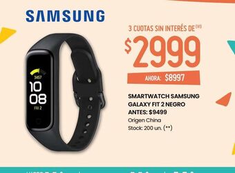 Smartwatch samsung galaxy fit 2 negro