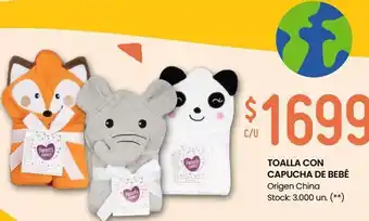 Changomas Toalla con capucha de bebé oferta