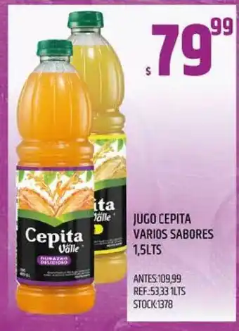 Supermercados Todo Jugo Cepita Varios Sabores 1,5lts oferta