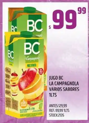 Supermercados Todo Jugo Bc La Campagnola Varios Sabores 1lts oferta