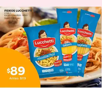 Supermercados Tadicor Lucchetti Fideos oferta