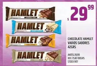 Supermercados Todo Chocolate Hamlet Varios Sabores 42grs oferta