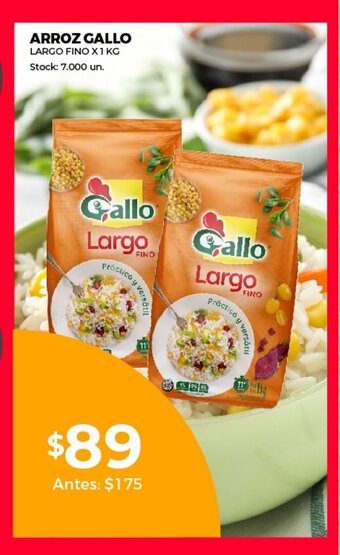 Supermercados Tadicor Arroz Gallo oferta