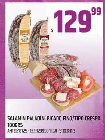 Supermercados Todo Salamín Paladini Picado Fino Tipo Crespo 100grs oferta