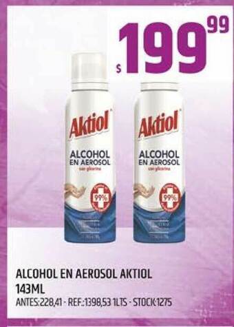Supermercados Todo Aktiol Alcohol En Aerosol 143ml oferta