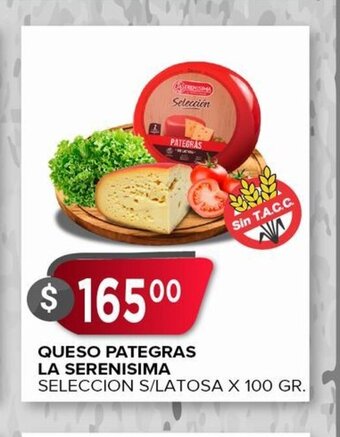 Supermercados Mayor Queso pategras la serenisima oferta