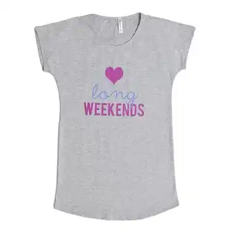 Coto Camisón dama manga corta estampado gris talle l oferta