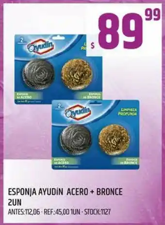 Supermercados Todo Ayudín Esponja Acero + Bronce 2un oferta