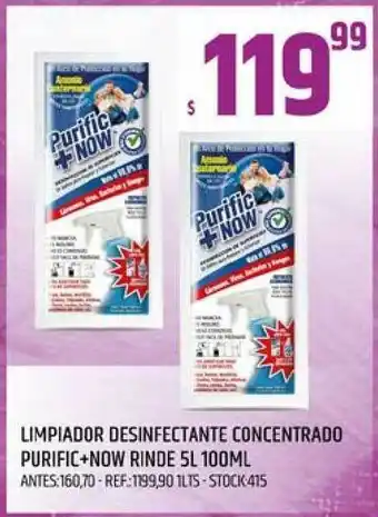 Supermercados Todo Limpiador Desinfectante Concentrado Purific+now Rinde 100ml oferta