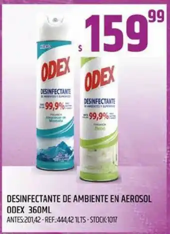 Supermercados Todo Odex Desinfectante De Ambiente En Aerosol 360ml oferta