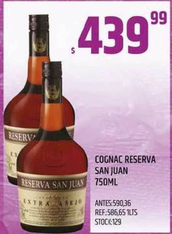 Supermercados Todo Cognac Reserva San Juan 750ml oferta