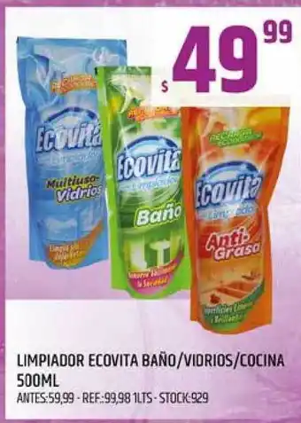 Supermercados Todo Limpiador Ecovita Baño Vidrios Cocina 500ml oferta