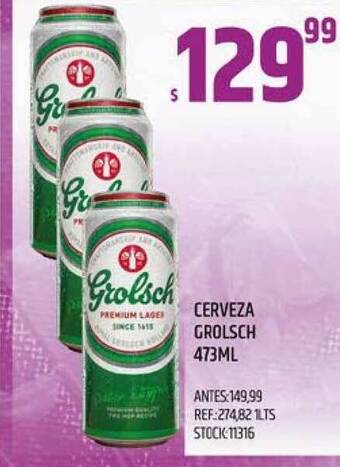Supermercados Todo Cerveza Grolsch 473ml oferta