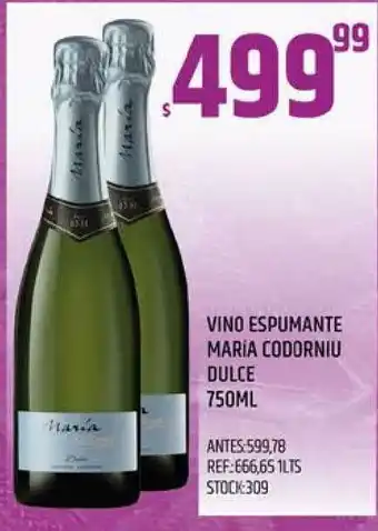 Supermercados Todo Vino Espumante Maria Codornu Dulce 750ml oferta